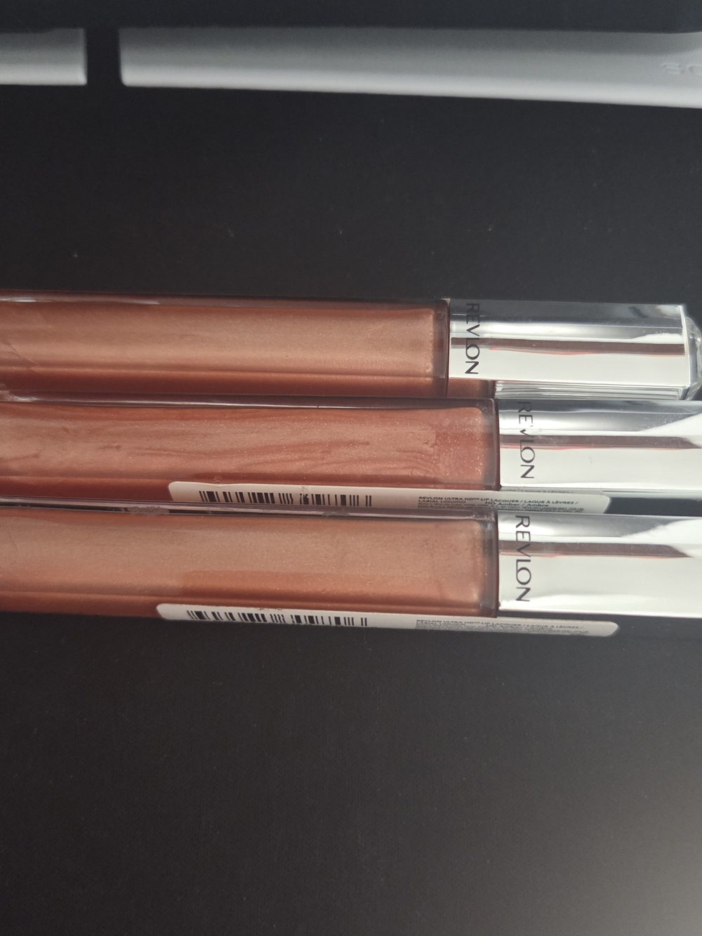Revlon Ultra HD Lip Lacquer lipgloss bundle of 3 color amber #555